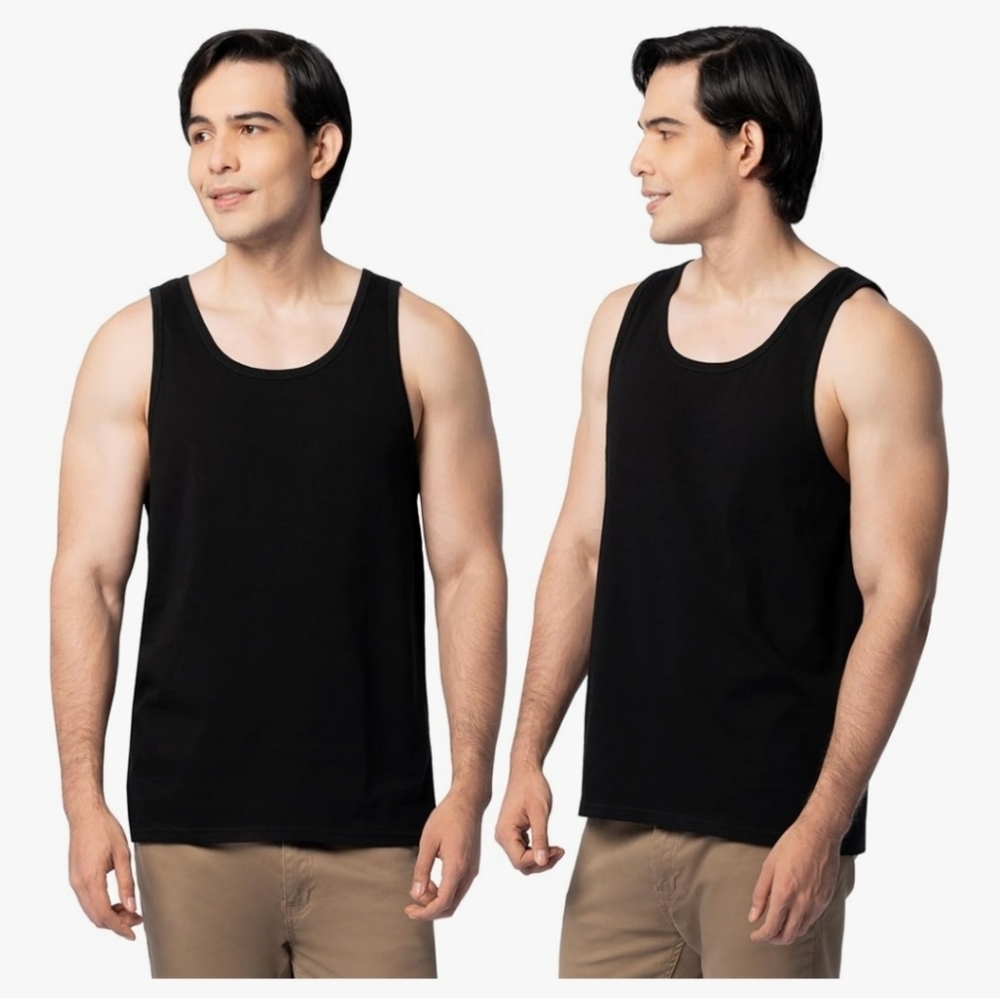 Men's Black Tank Top - 2 Pack